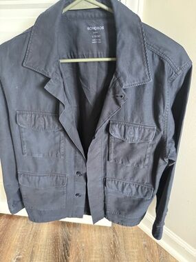 Bonobos Navy Utility Field Jacket 100% cotton slim fit four pocket